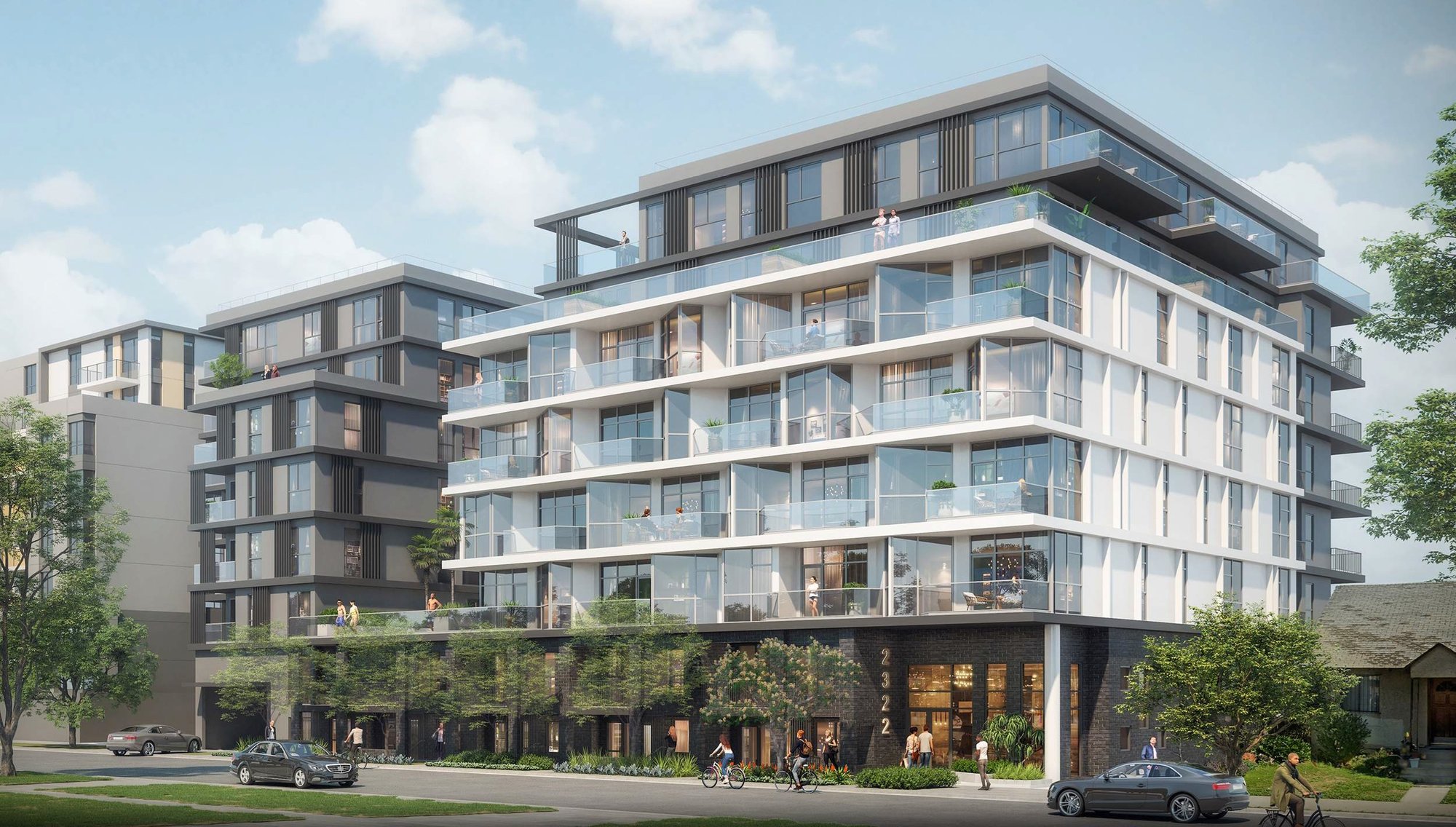 Rendering of the approved 114-unit building at 2318-2332 S Amherst Ave